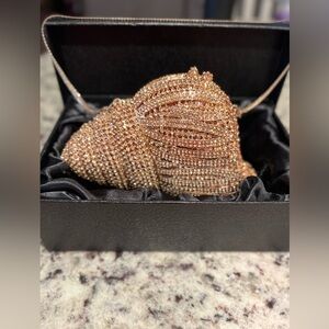 Elegant Gold Shell Clutch